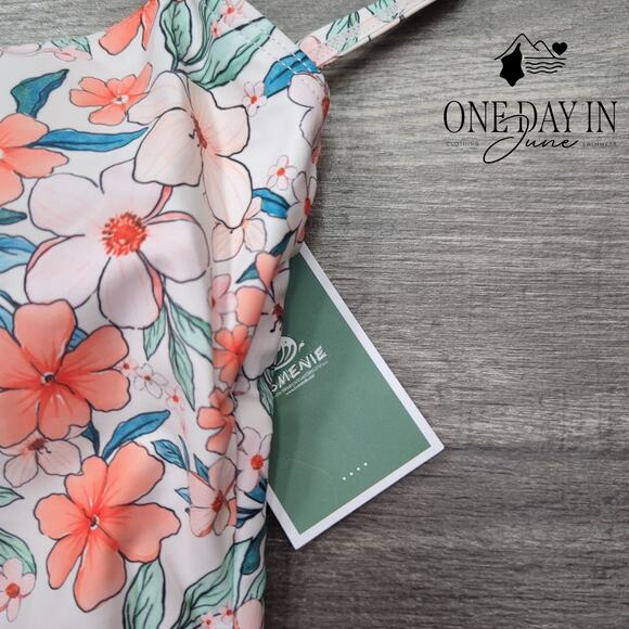 Eomenie Floral Tummy Control One Piece Swimsuit Size M - Picture 4 of 7